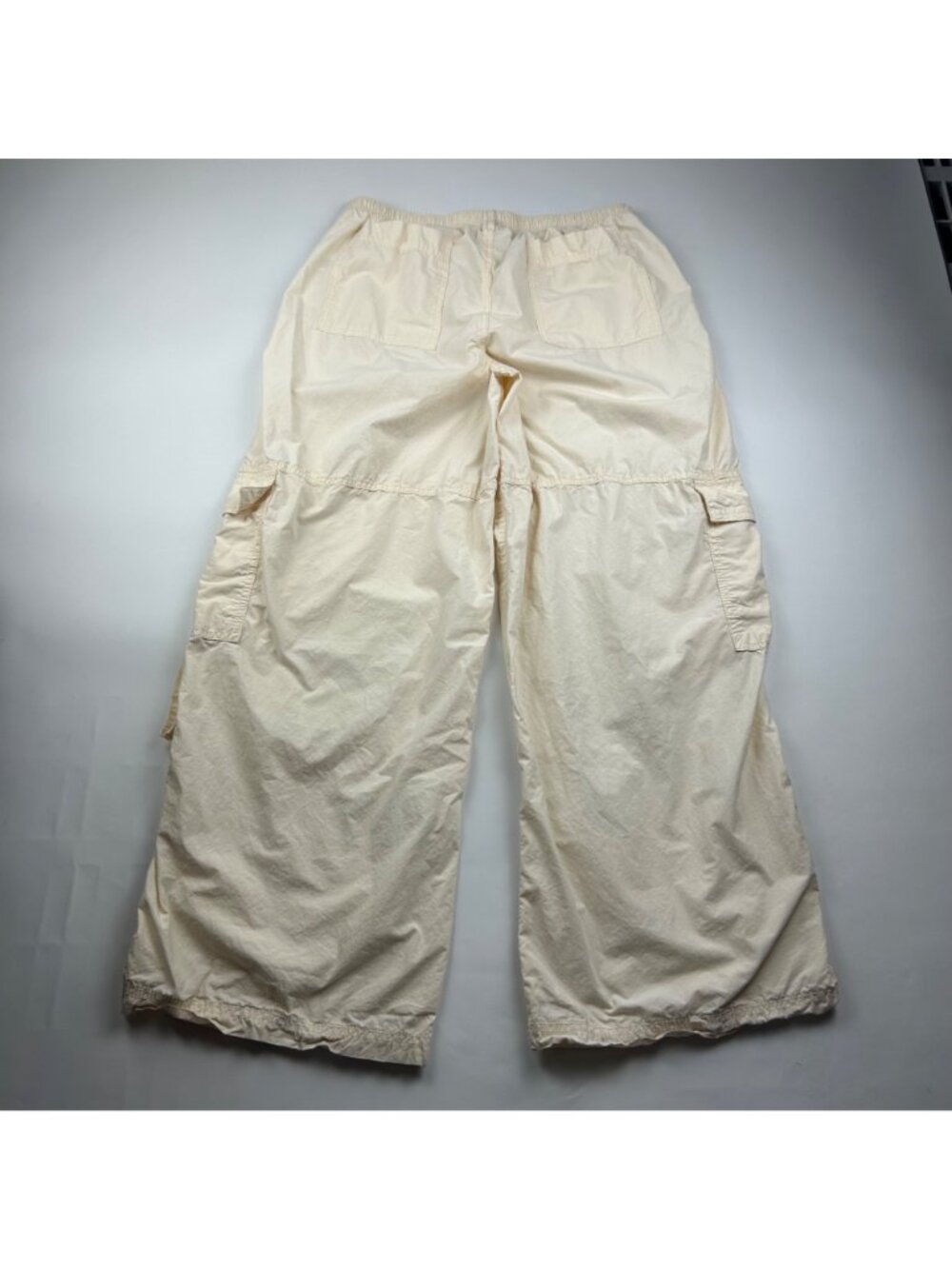 Wild Fable Cream Poplin Canvas Pull On Cargo Pant L - Picture 6 of 7